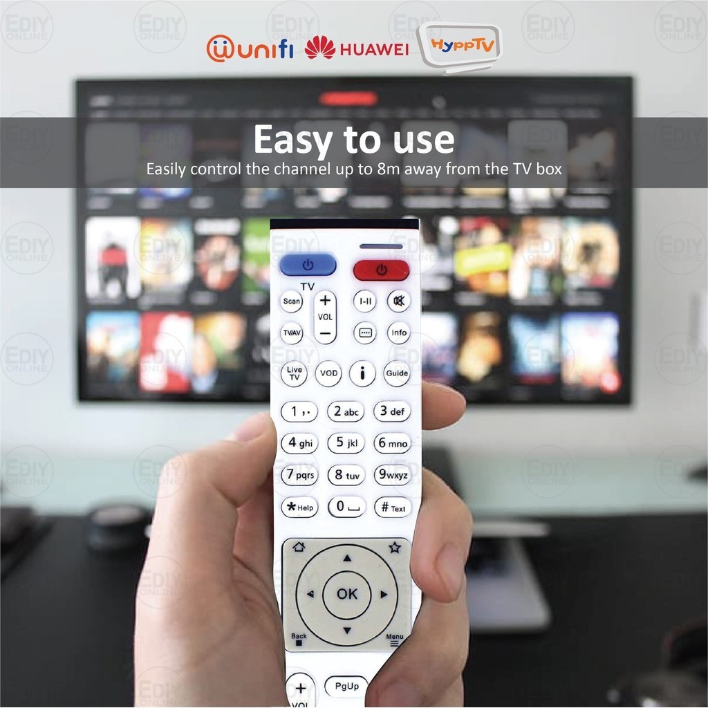 【𝐅𝐑𝐄𝐄 𝐁𝐀𝐓𝐓𝐄𝐑𝐘 𝐀𝐀𝐀 𝐗𝟐】Remote Control Unifi TM HyppTV Plus Smart IPTV SET ...