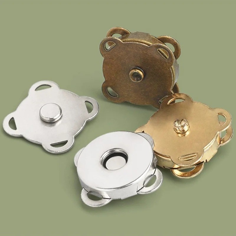 1 Pair Magnetic Snap Metal Invisible Button Luggage Fasteners Lock ...