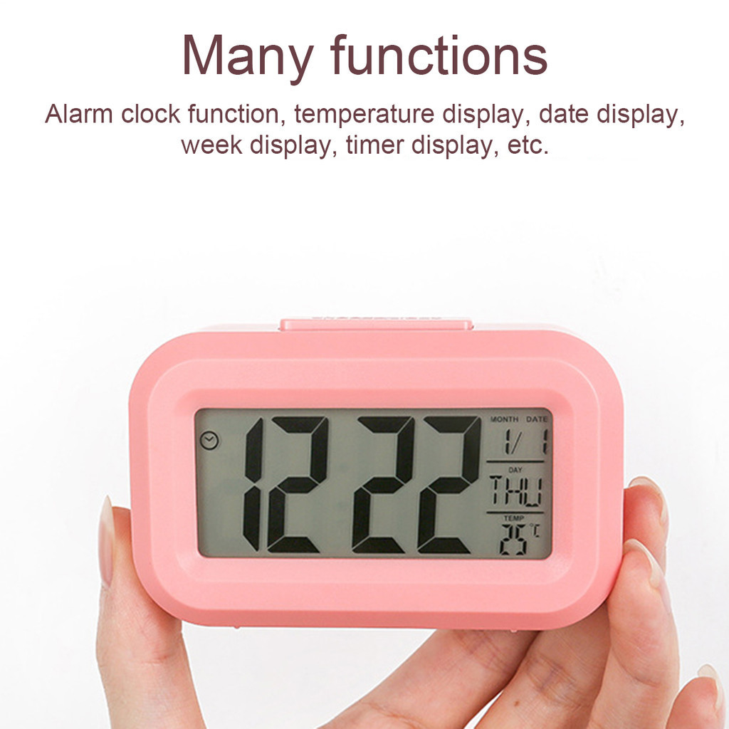 Electronic Digital Clock Simple Portable Mini Light Thin Table Clocks ...