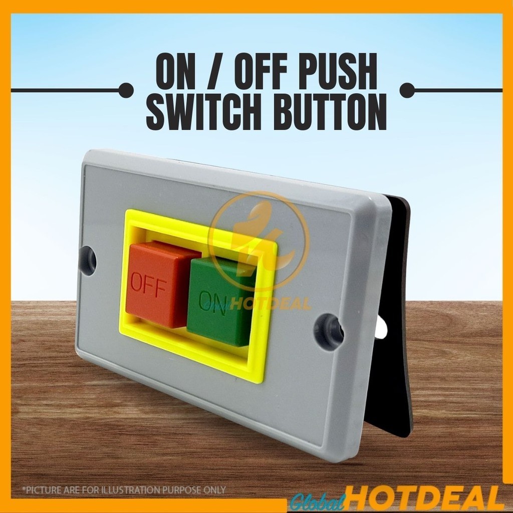 QK2-5 Conceal Push Button On - Off Button Switch 5A 380V AC Start Stop ...