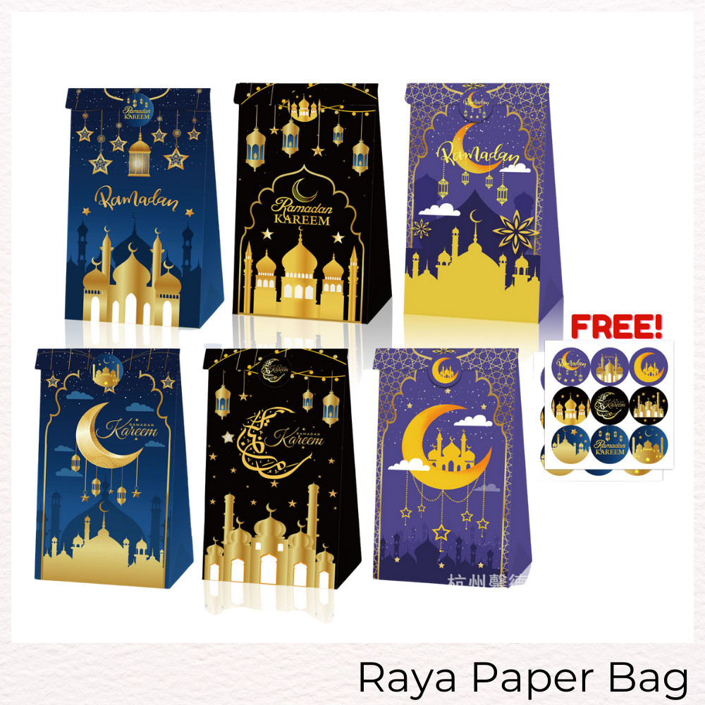 PAPER BAG RAYA [ Free Sticker Raya Aidilfitri ] 🍭 Doorgift Ramadan ...