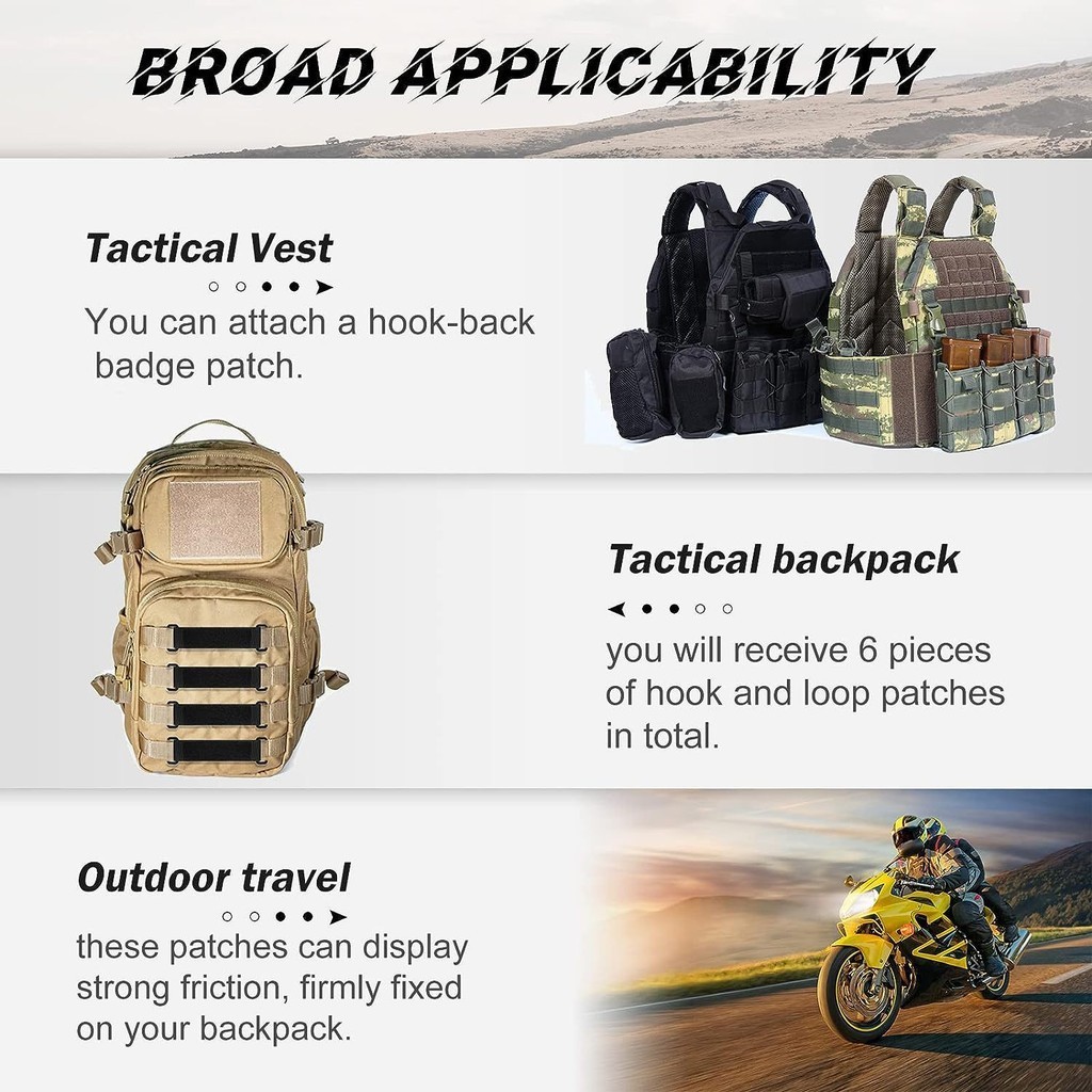 LUC Molle Hook and Loop Panel with Adapter Vest Backpack Patch Panel ...