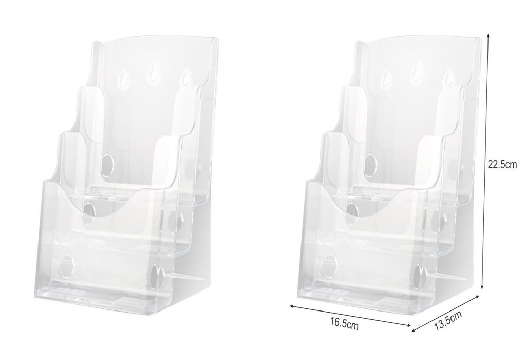 HD Acrylic A5 Document Rack 3-tier Acrylic Brochure Holder Display ...