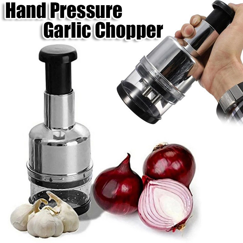 Hand Pressing Type Garlic Chopper - Manual Quickly Onion Chilli Cutter ...