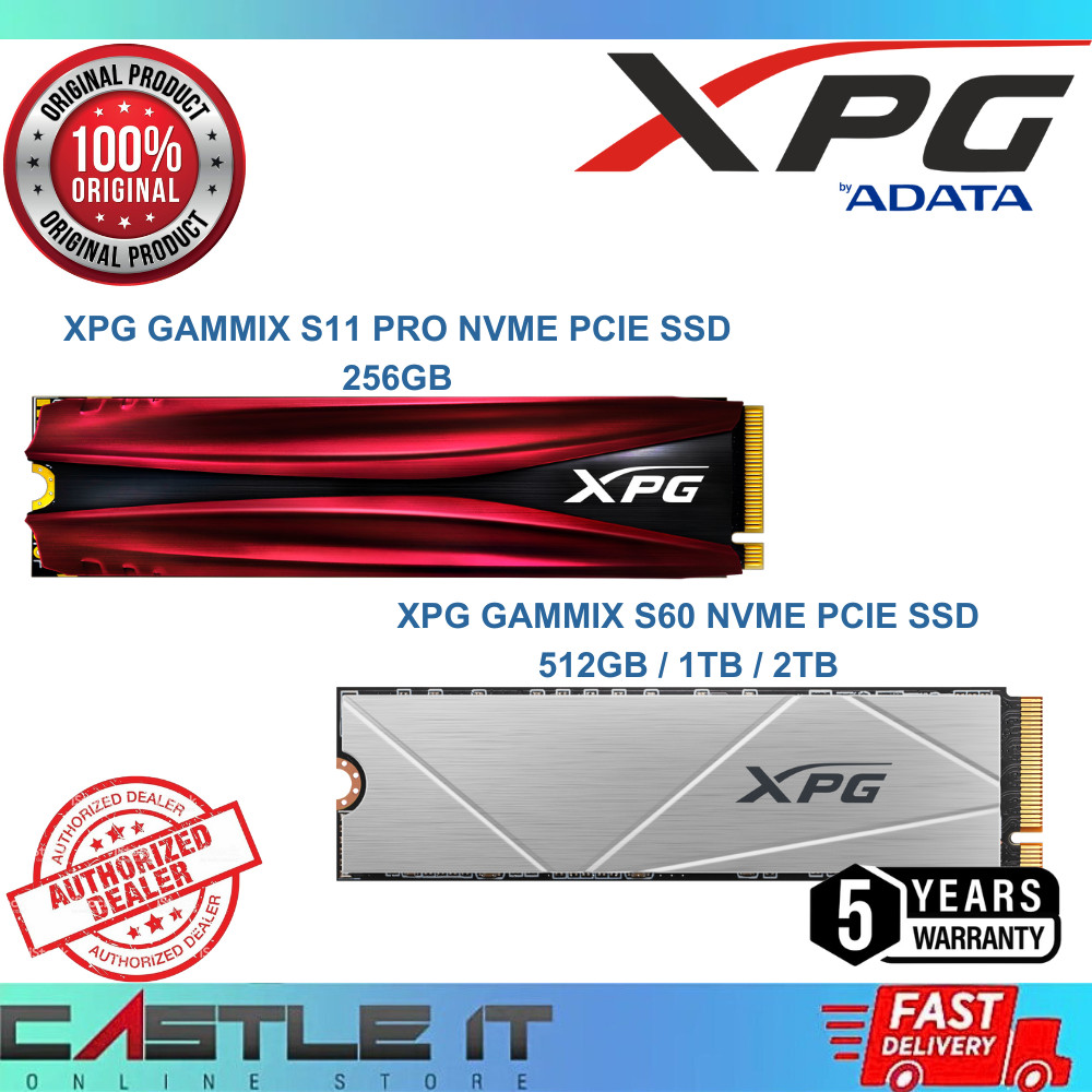 ADATA XPG GAMMIX S60 / S11 PRO 2TB / 1TB / 512GB / 256GB SSD NVME PCIE ...