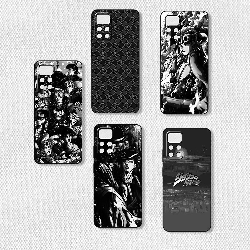 Case For Xiaomi Redmi Note 10t 10c 10 11 Se Pro Plus Jojo S Bizarre Adventure Soft Black Phone