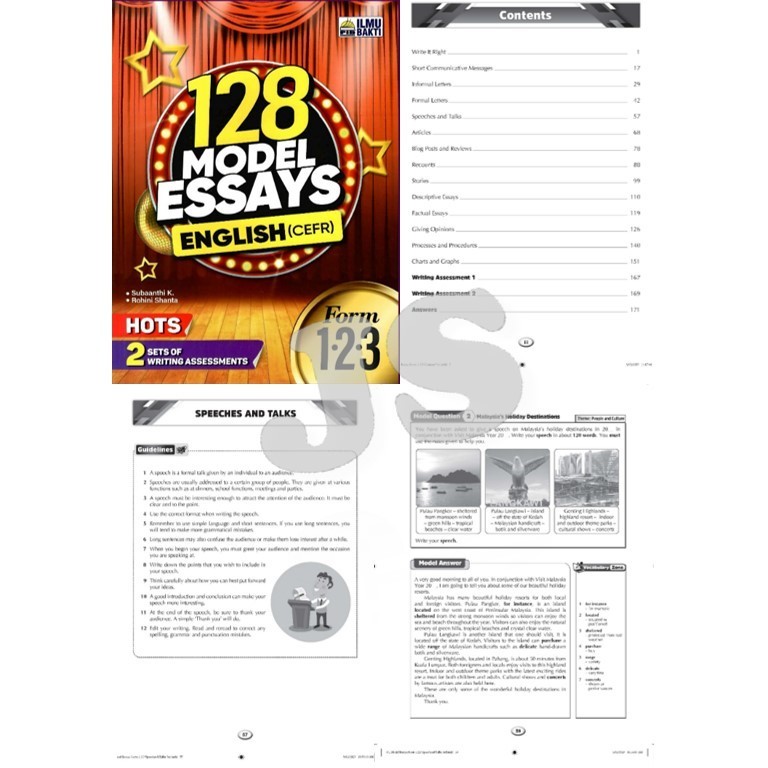 NEW EDITION MODEL ESSAYS FOR ENGLISH CEFR FROM 1,2,3,4,5 YEAR 4,5,6 ...