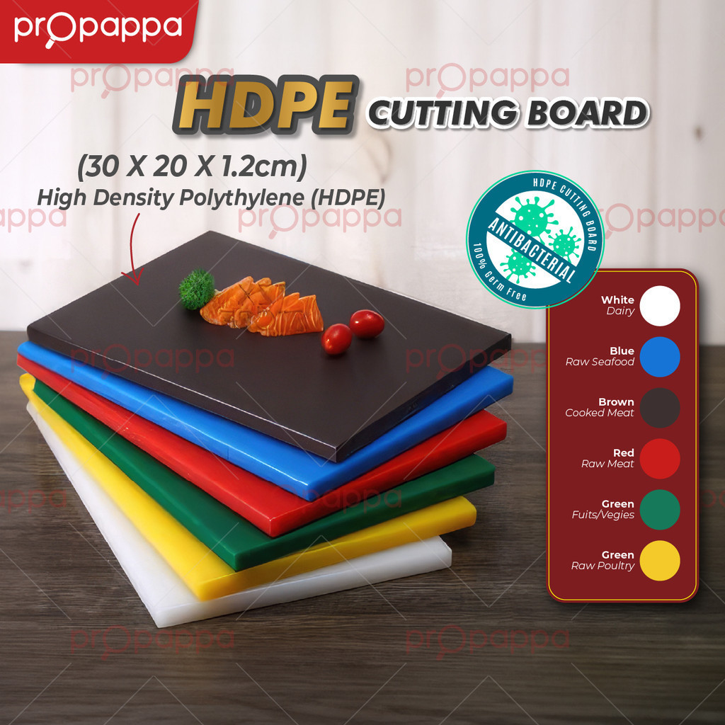 Propappa Cutting Board Antibacterial High Density Polyethylene (HDPE) Chopping Board