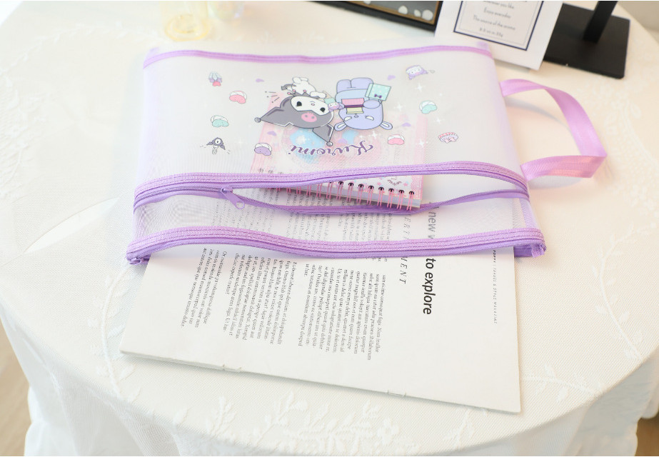 Cartoon Sanrio A4 Mesh Transparent Student Test Paper Double Layer ...