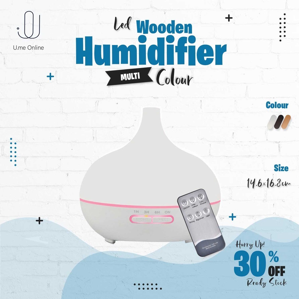 U.me Bluetooth Music Pure White Aromatherapy Diffuser Humidifier 7 ...