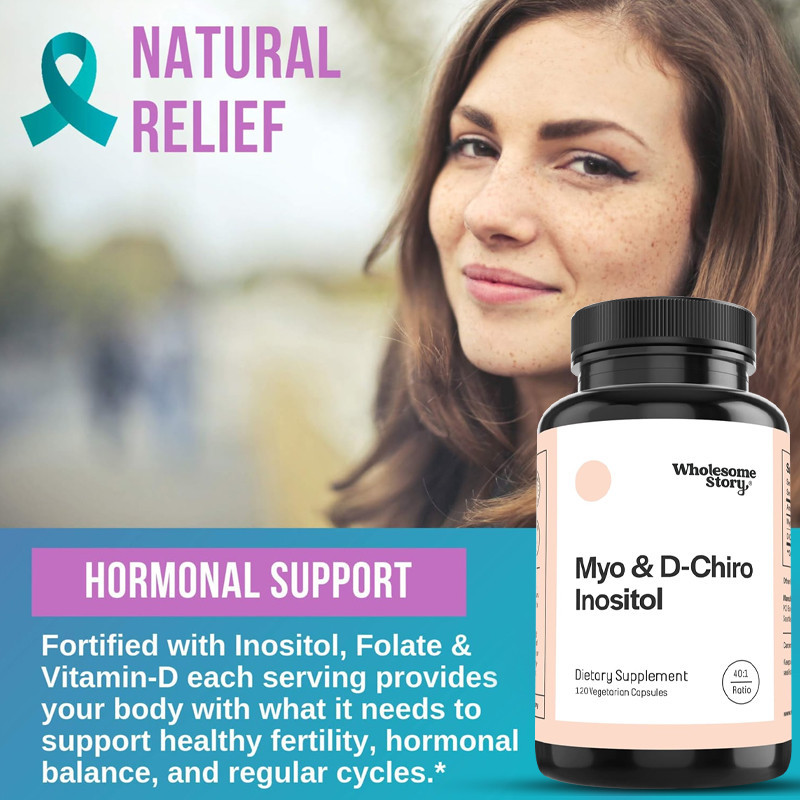 Myo-Inositol & D-Chiro Inositol Blend | 40:1 Ratio | Vitamin B8 | Made ...