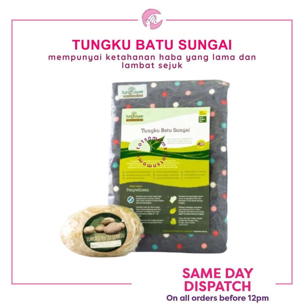 Tungbayee Tungku Set Berpantang Ibu Bersalin Batu Sungai Sarung 1 3kg