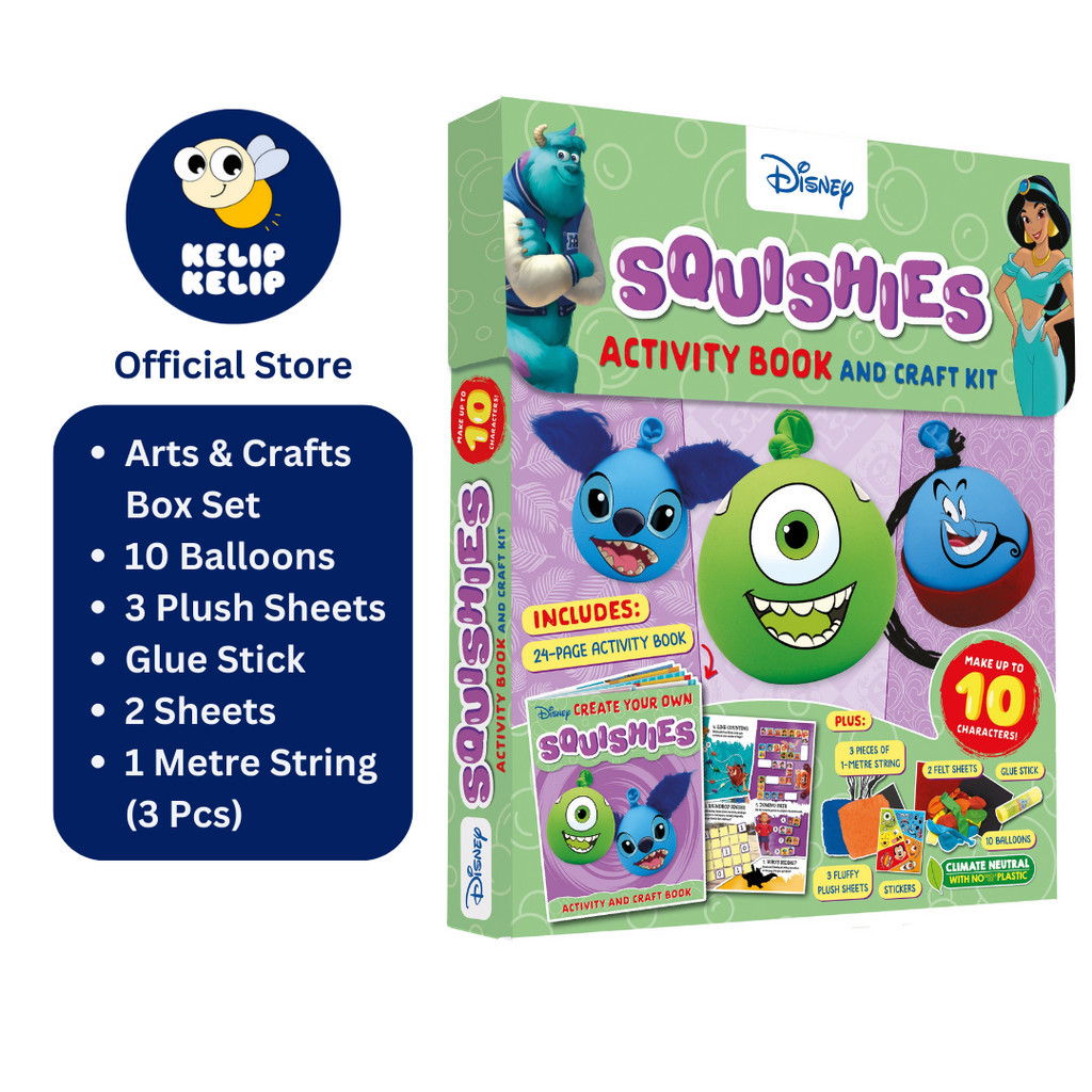 Disney Make Your Own Squishies Activity Book & Craft Kit (Boxset) For ...