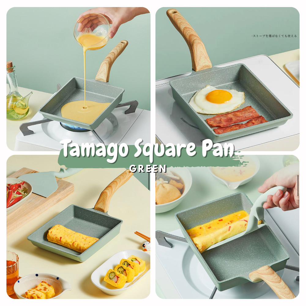 Zplus Japan Omelette Square Pan Non Stick Tamago Frying Pan Silicone Shovel Breakfast Machine