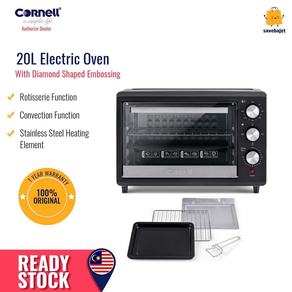 Cornell Electric Oven 20l Ceo E2010x Shopee Malaysia 1688