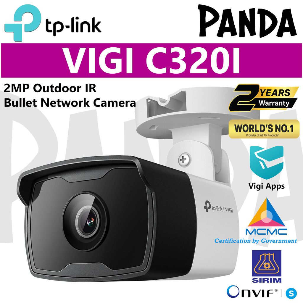 [SIRIM] TP-Link VIGI C320I, 2MP, Outdoor IR Bullet POE Network Camera ...
