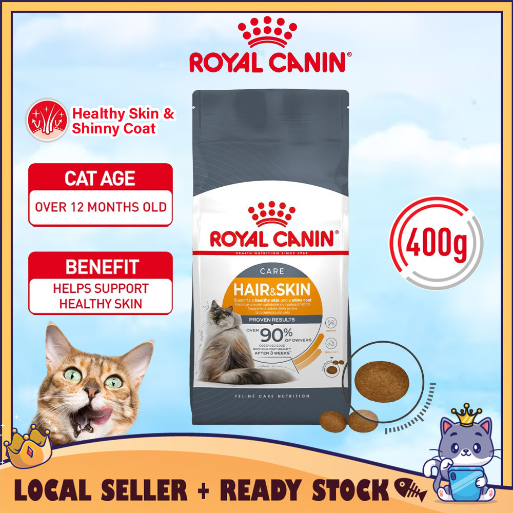 CATQUEEN Royal Canin 400g Dry Cat Food Makanan Kucing Hair and Skin ...