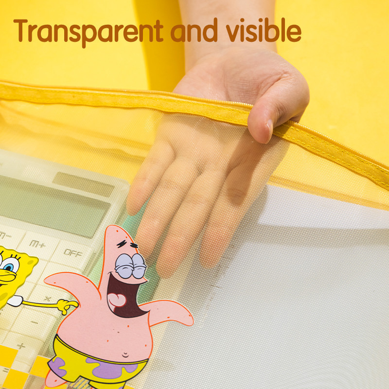 Deli SpongeBob SquarePants Zipping Bag Pencil Pouch File Document ...