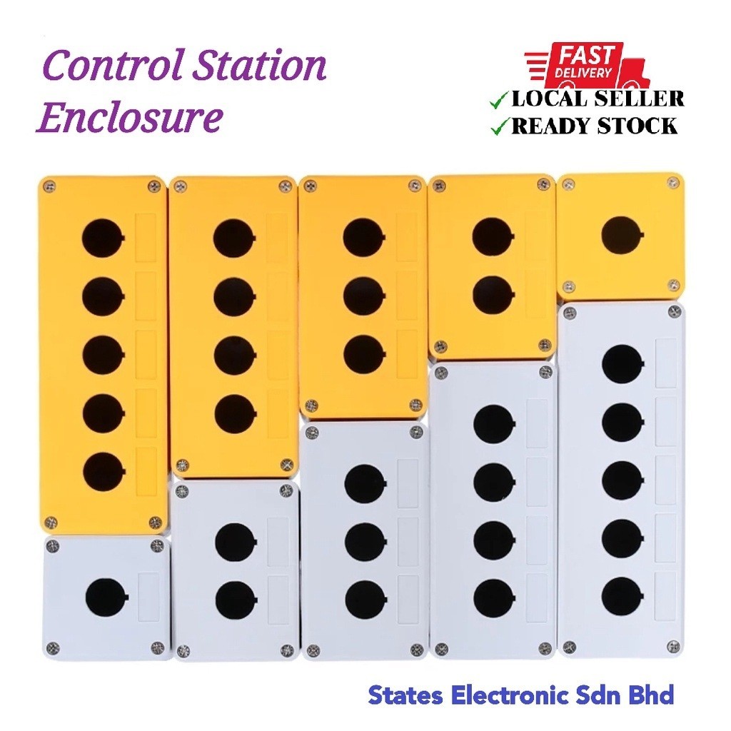 22mm Waterproof Push Button Switch Control Station Box PVC Control Hole ...