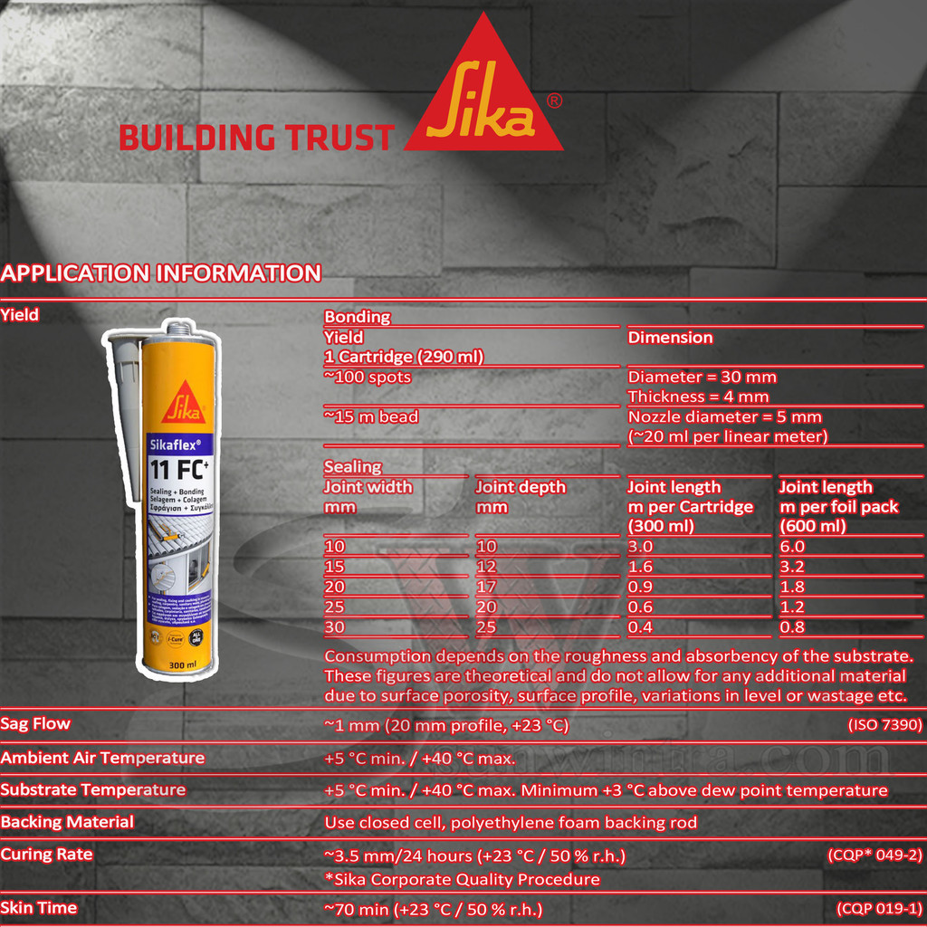 SIKA SIKAFLEX®-11 FC+ MULTIPURPOSE ELASTIC ADHESIVE & JOINT SEALANT ...