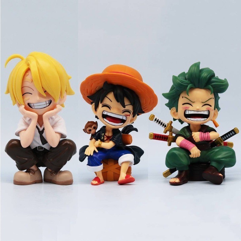 Anime One Piece Figure Monkey D Luffy Roronoa Zoro Straw Hat Boy ...