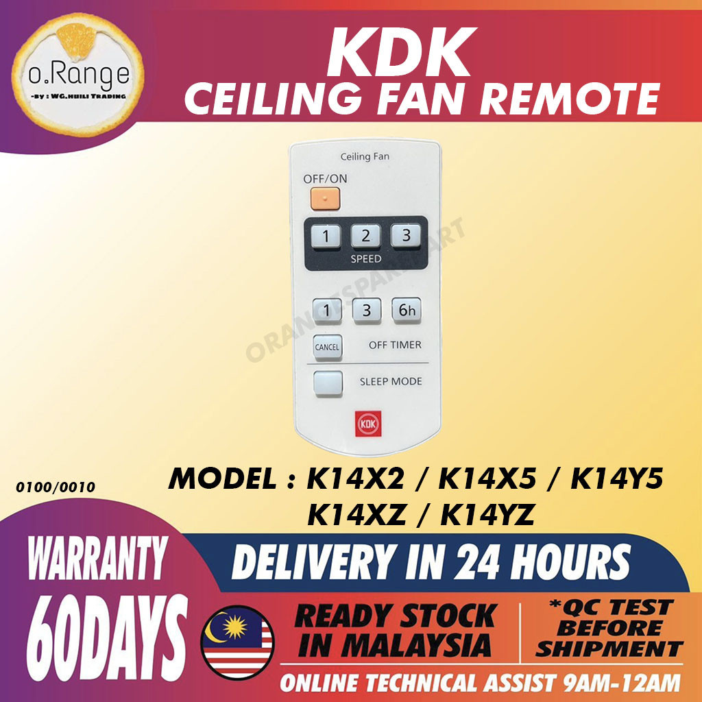 (100% ORIGINAL) K14X2 K14X5 K14Y5 K14XZ K14YZ KDK CEILING FAN REMOTE ...
