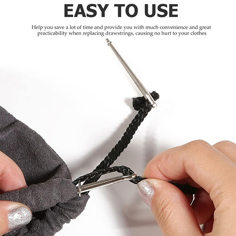 Metal Easy Pull Drawstring Threader for Elastics Sewing Accessories DIY ...