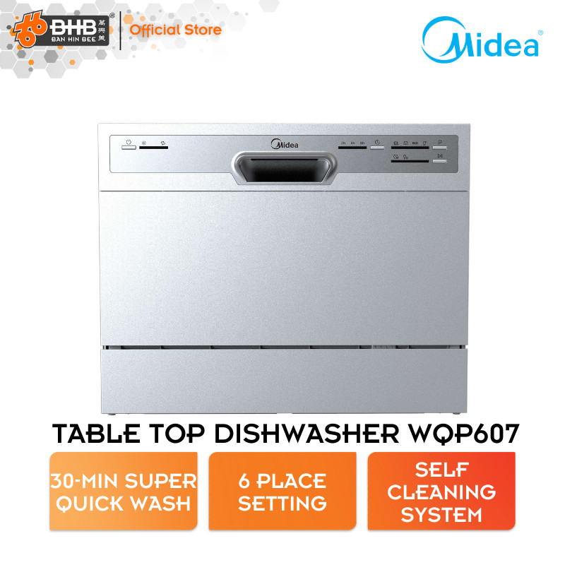 Midea Table Top Dishwasher WQP63607 6 Place Setting Quick Wash