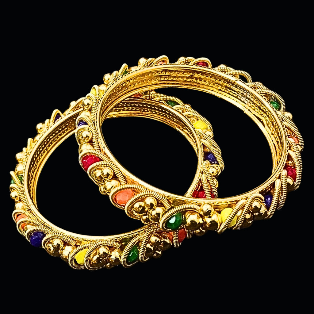 New South Indian Ethnic Bangle Set For Women's | Shopee Malaysia