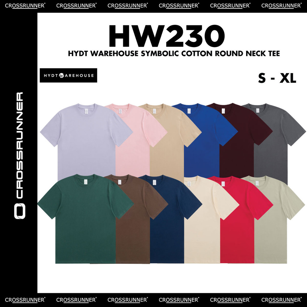 HYDT WAREHOUSE Symbolic Crew Neck Adult Tshirt 230gsm 100% Cotton ...