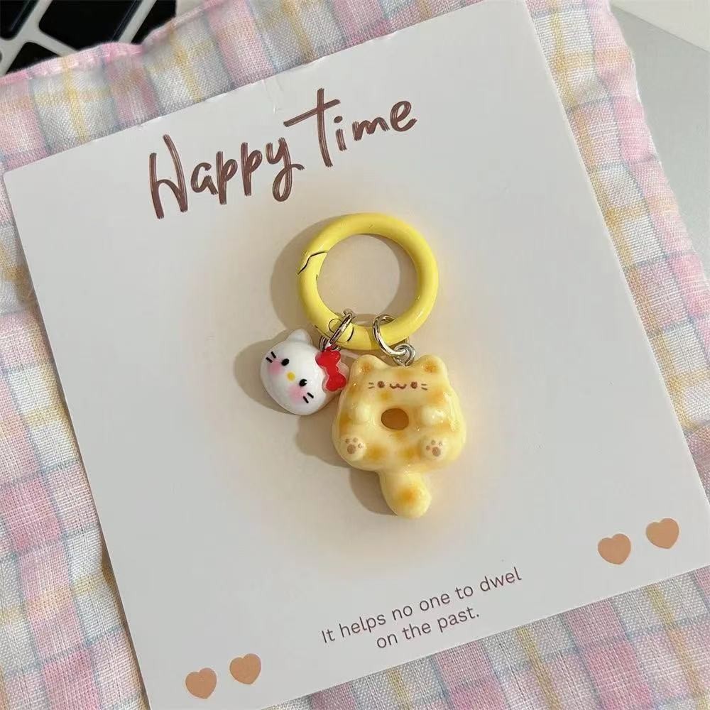 Original Cute Cartoon Donut Cat Key Ring Siamese Cat KTins Style ...