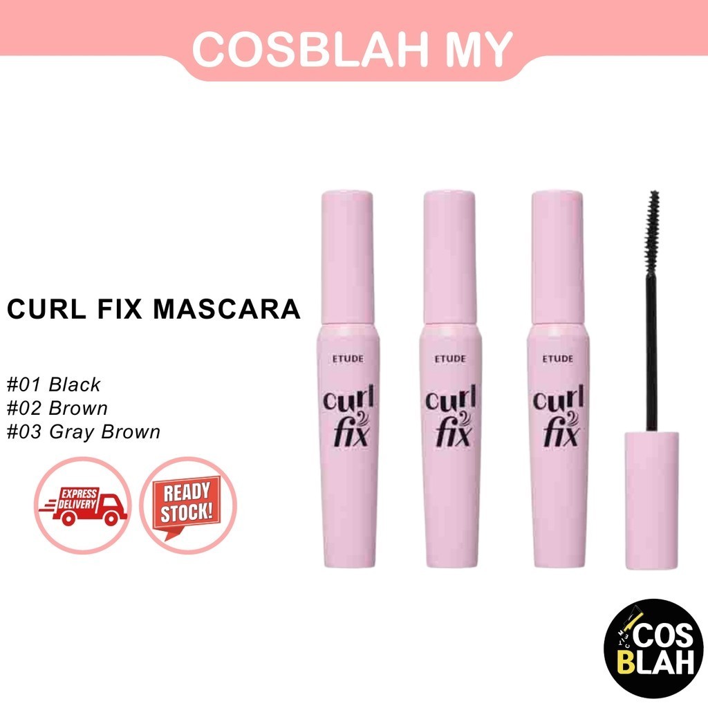 Etude Curl Fix Mascara 8g (#Black/#Brown/#GrayBrown) | Shopee Malaysia