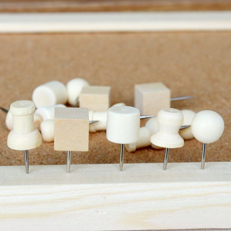 Wooden Push pin ins High-Value I-Shaped Nails Creative Multi-Shaped ...