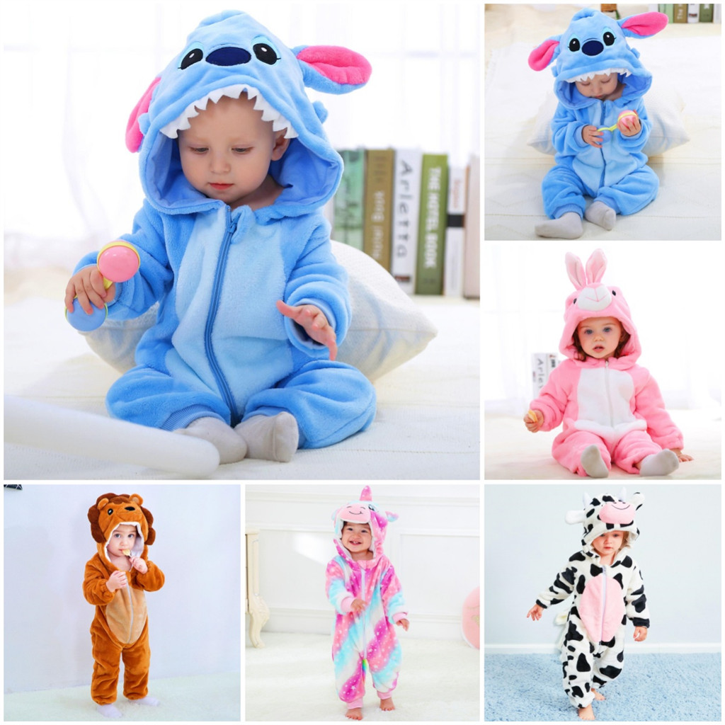 The Santiago - Baby Unisex 5pcs Cartoon Print Romper Set A main image 0