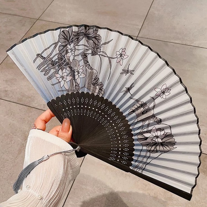 Retro Ink Painting Pattern Hand Fans Chinese Style Folding Fan ...