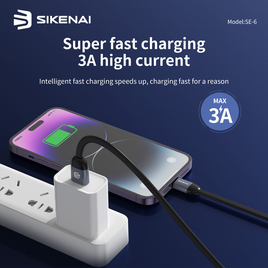 SIKENAI SE-06 3A High Current Super Fast Charging 480Mbps Fast ...