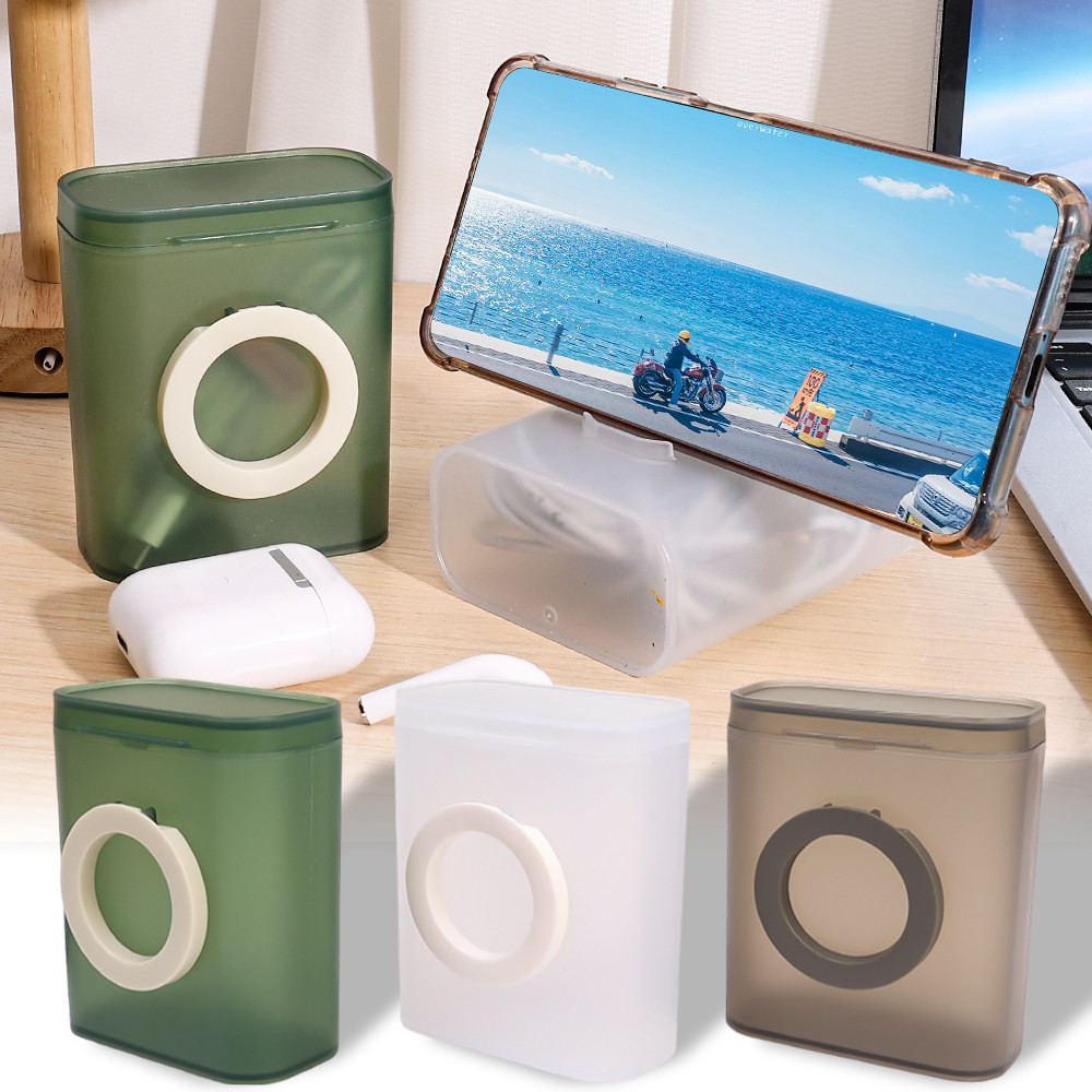 Earphone Storage Case - Data Cable Storage Box - With Lid, Bracket ...