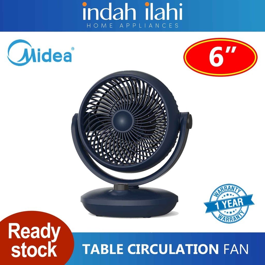 Midea Table Circulation Fan (6") 3 Blade MFG150M0APB Shopee Malaysia