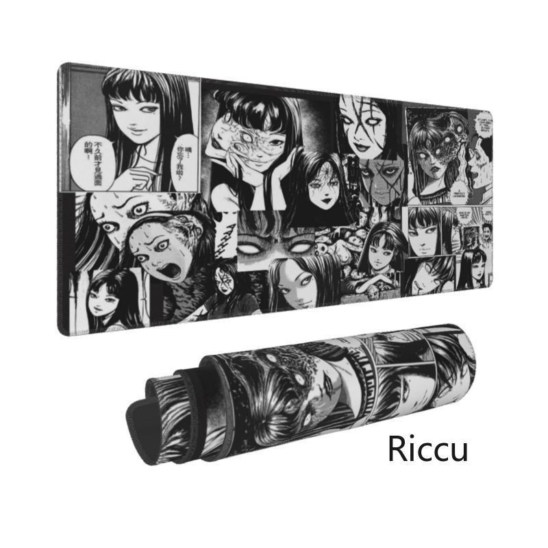 XXL Junji Ito Big Mouse Pad Pc Gamer Cabinet Keyboard Desk Mat Gaming ...