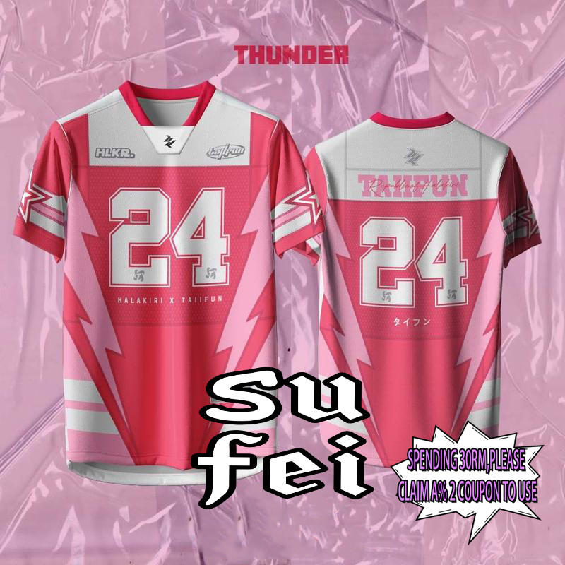 HALAKIRI THUNDER PINKY JERSEY NFL Jersey Microfiber Customize Your ...