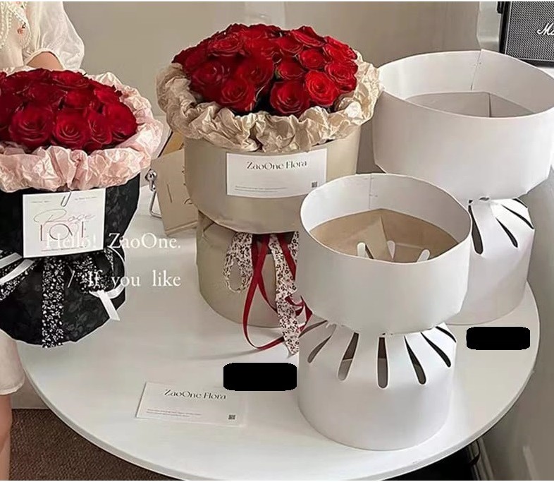 10pcs Pack Flower Bouquet Wrapping Helper Cardboard Bekas Bouquet Balut