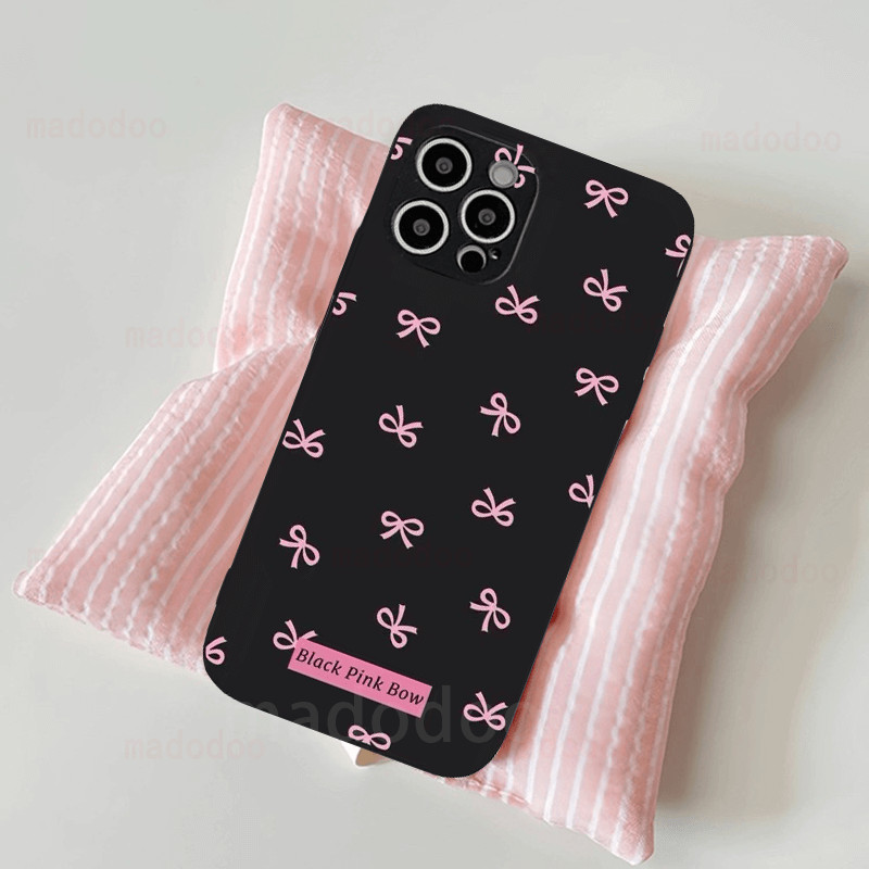 Pink Polka Dot Bow Ribbon Casing For Samsung Galaxy M51 M53 M52 M33 M23 ...