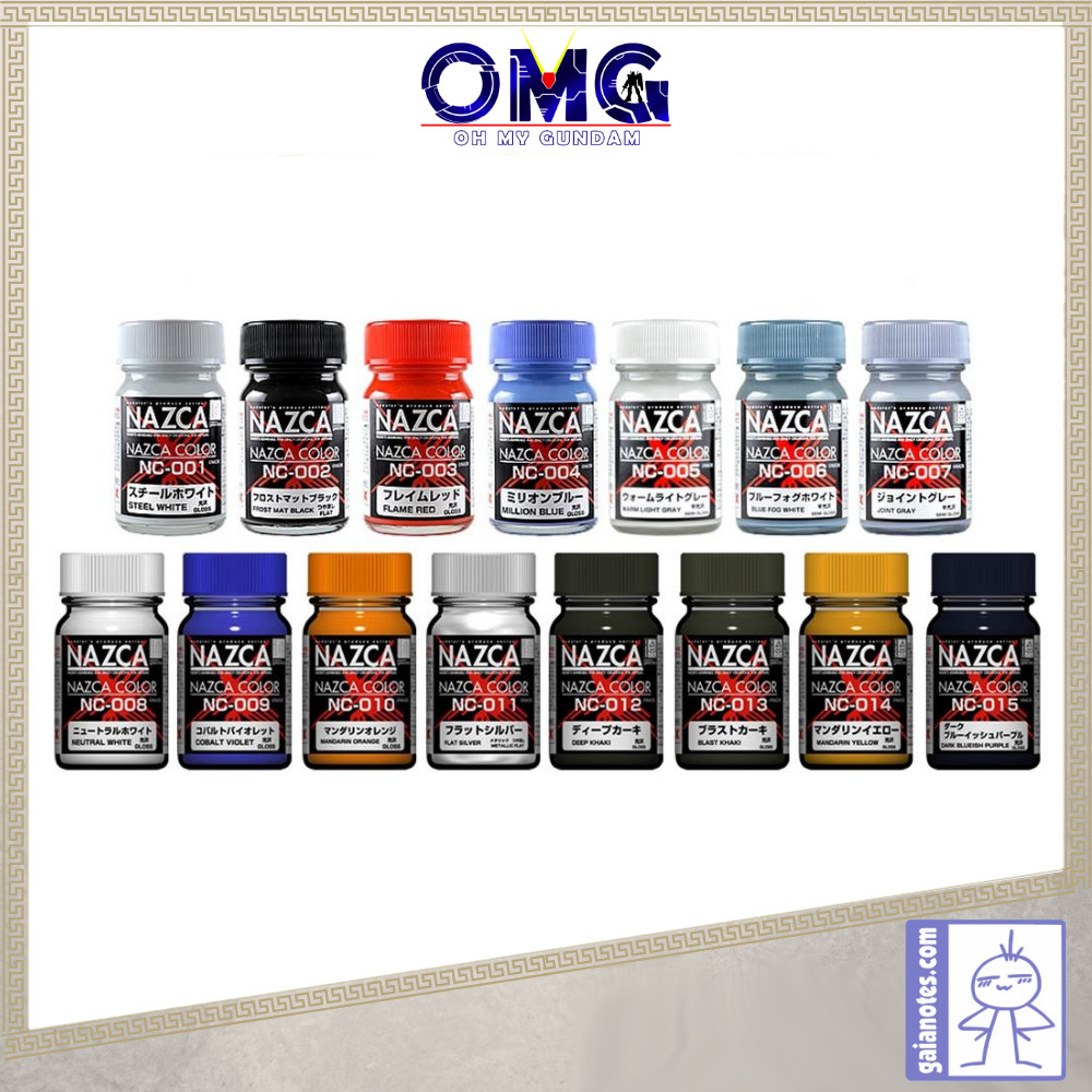 Gaianotes Nazca Color Series NC-001 - NC-015 Gaia Colors Lacquer Paints ...