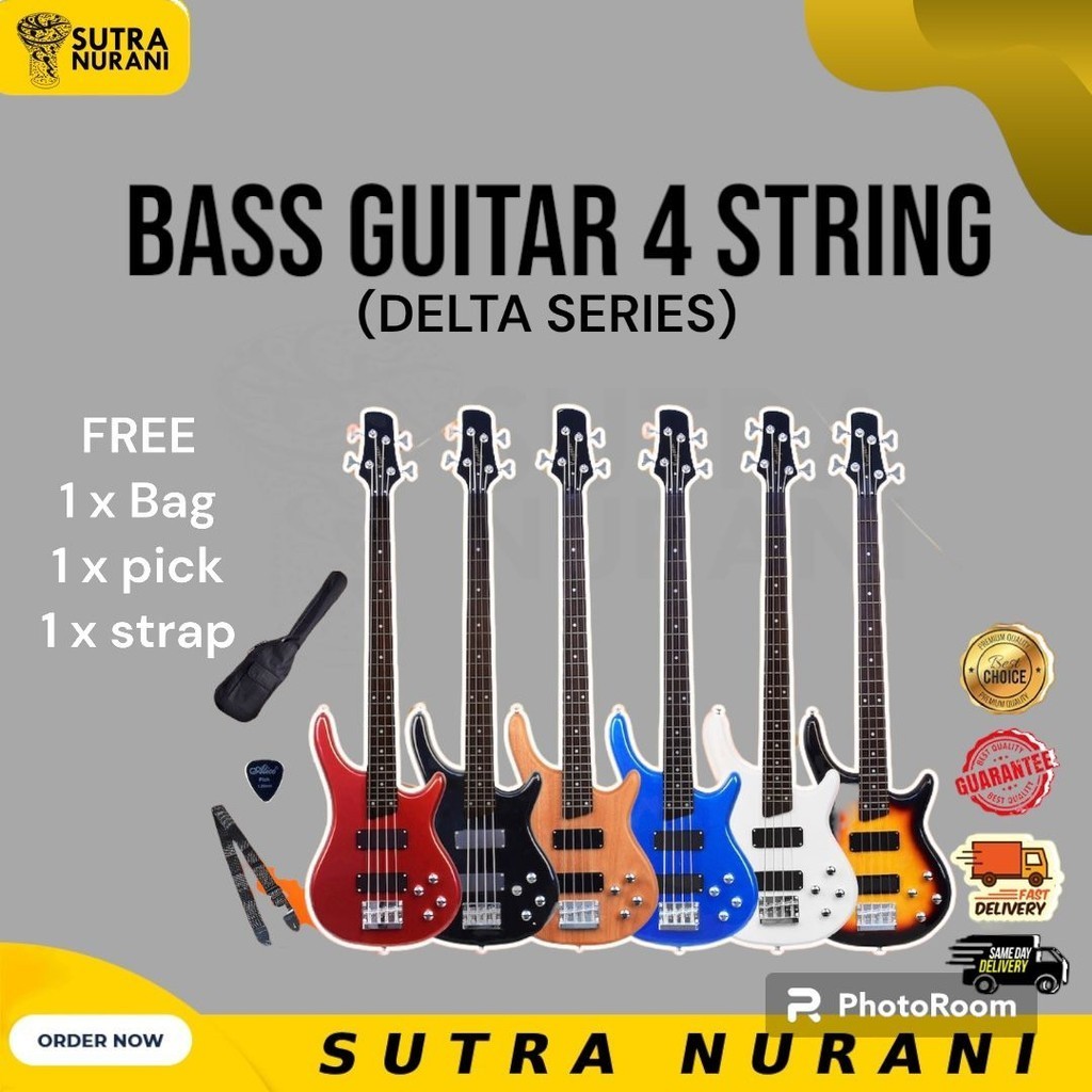 Bass Guitar 4 String Ibanez Shape Design