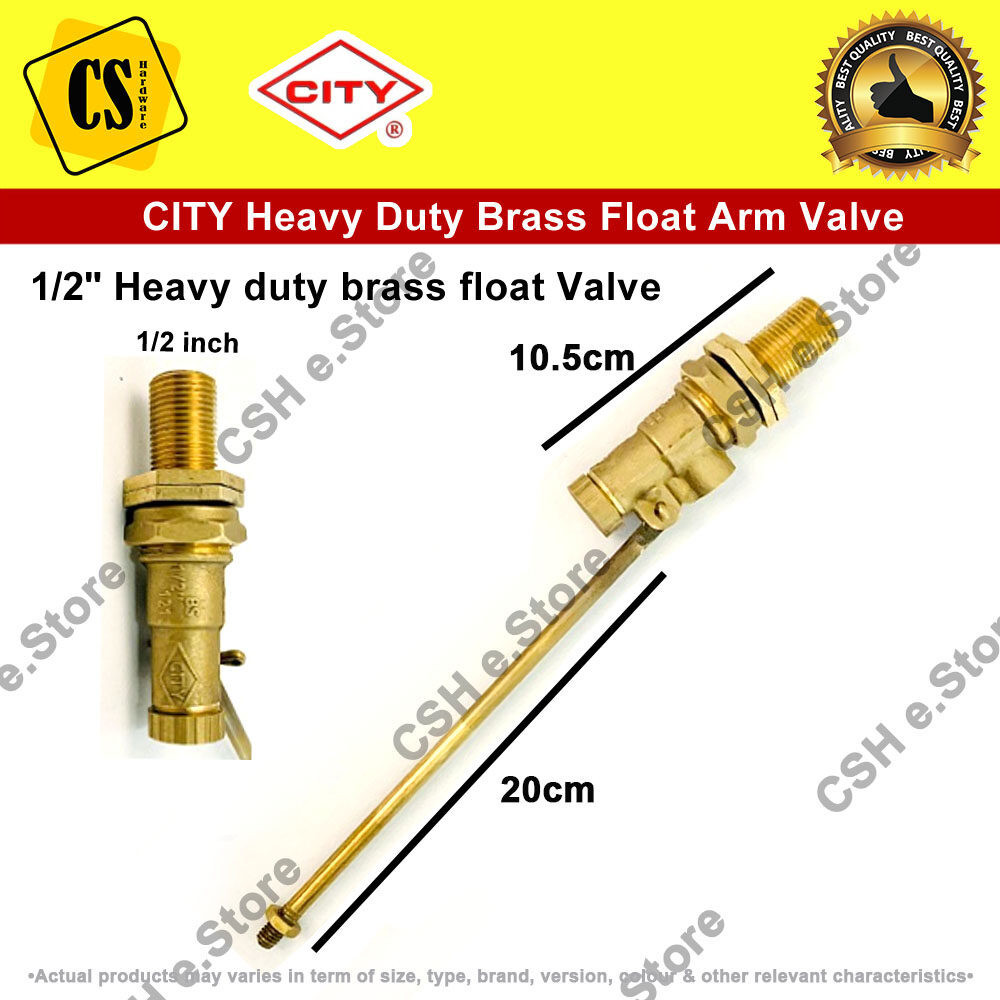 CITY Brass Float Valve Heavy Duty BS1212 Ball Float Valve 1/2" 3/4" 1
