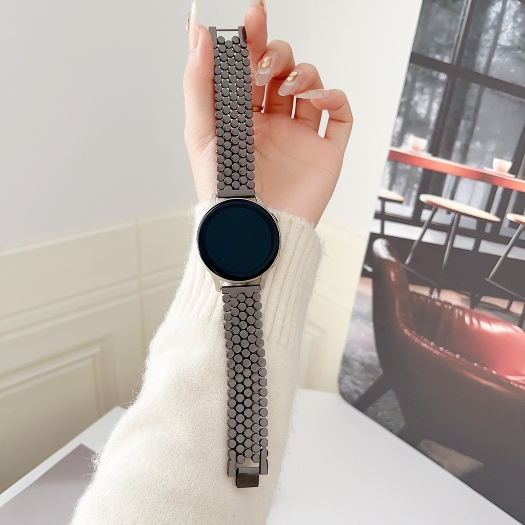 20mm 22mm Fish Scale Stainless Steel Strap For Huawei Watch GT 5 4 46mm ...