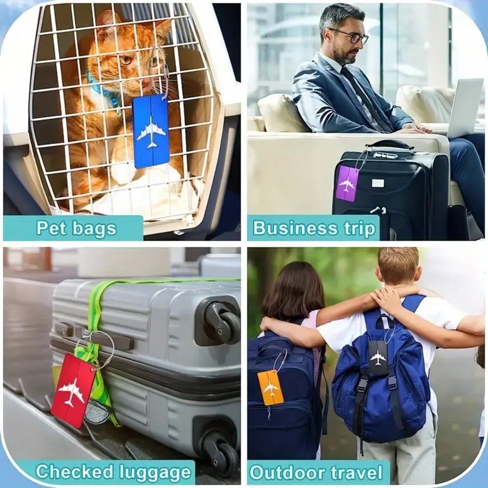 Aluminium Alloy Luggage Tag Label Novelty Travel Straps Suitcase ...