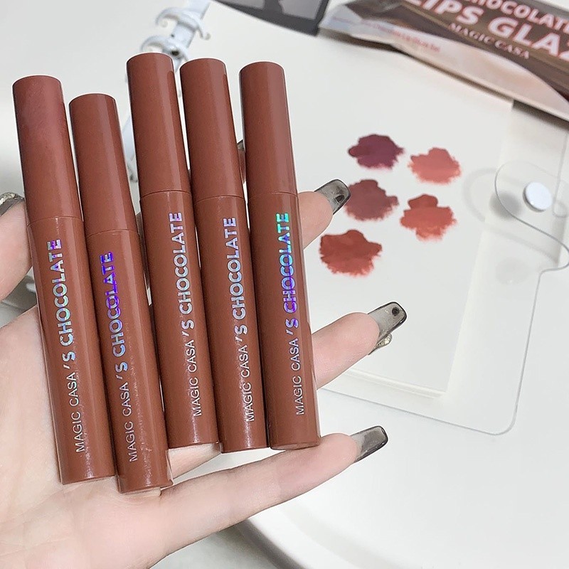 MAGIC CASA 5 Pcs Set Chocolate Matte Lip Glaze Set | Shopee Malaysia