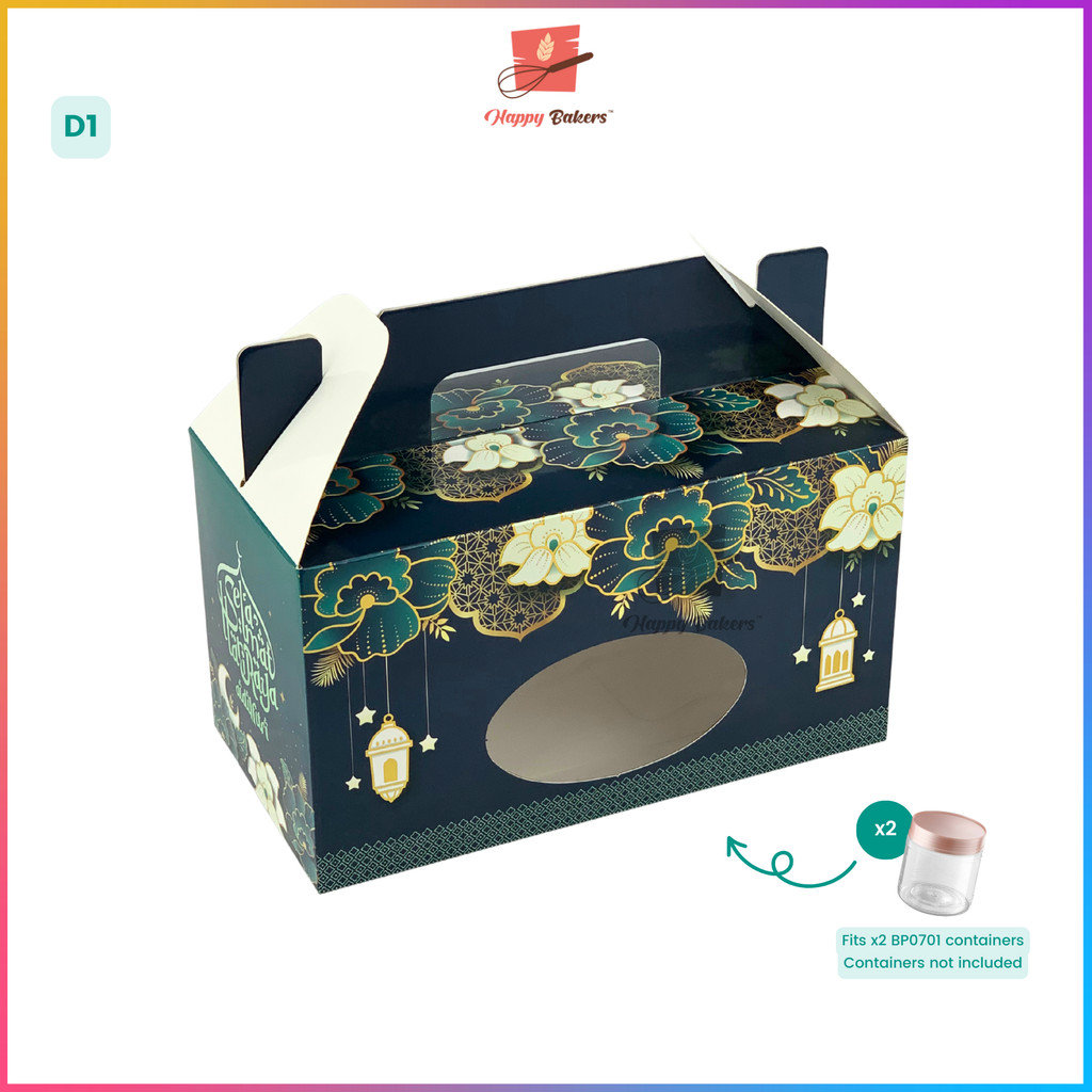Hari Raya Gift Box With Handle For 2 Containers Botols Kotak Hadiah ...