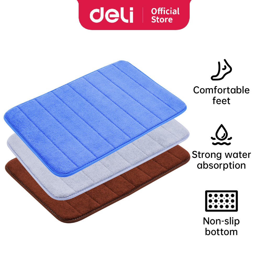 Deli Vusign High Water Absorbent Bathroom Mat Floor Pad Non Slip Kitchen Toilet Bath Pad Carpet ...